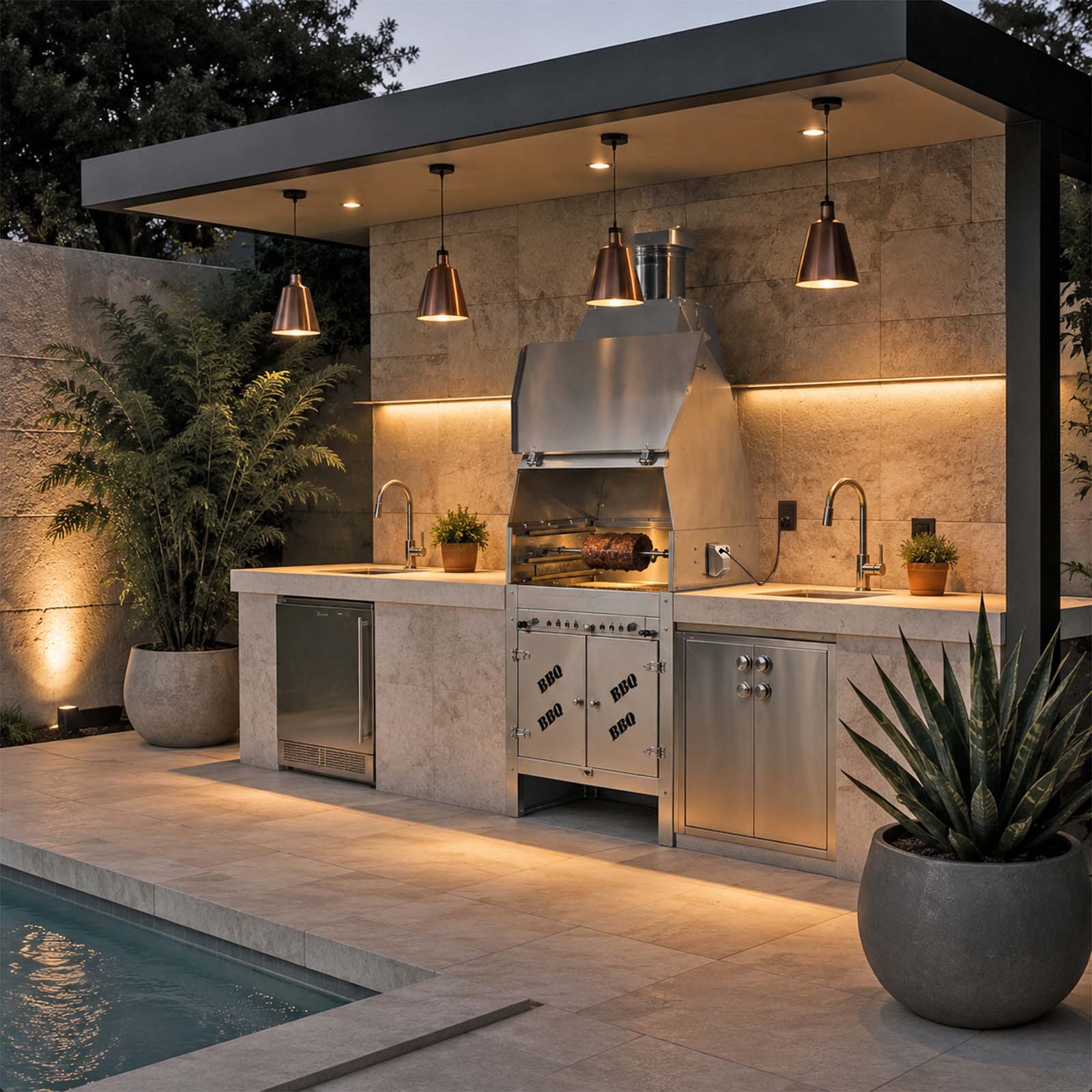 Alfonso Forni Vulcano Barbecue professional and elegant design