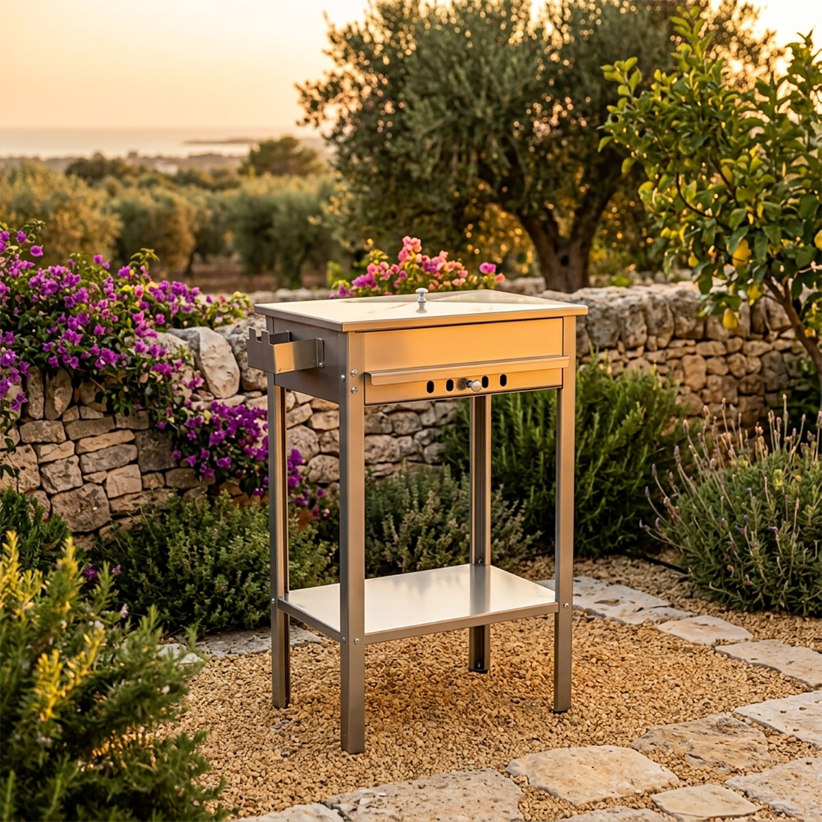 Fornacella Barbecue Alfono Forni con struttura in acciaio inox resistente