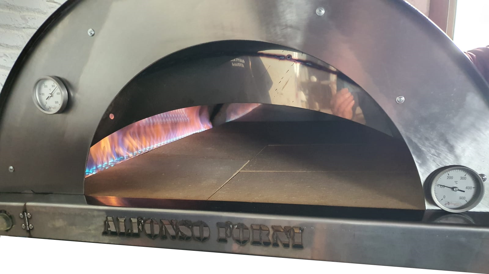 Forno a legna/forno a gas ALFONSO 4 PIZZE IBRIDO