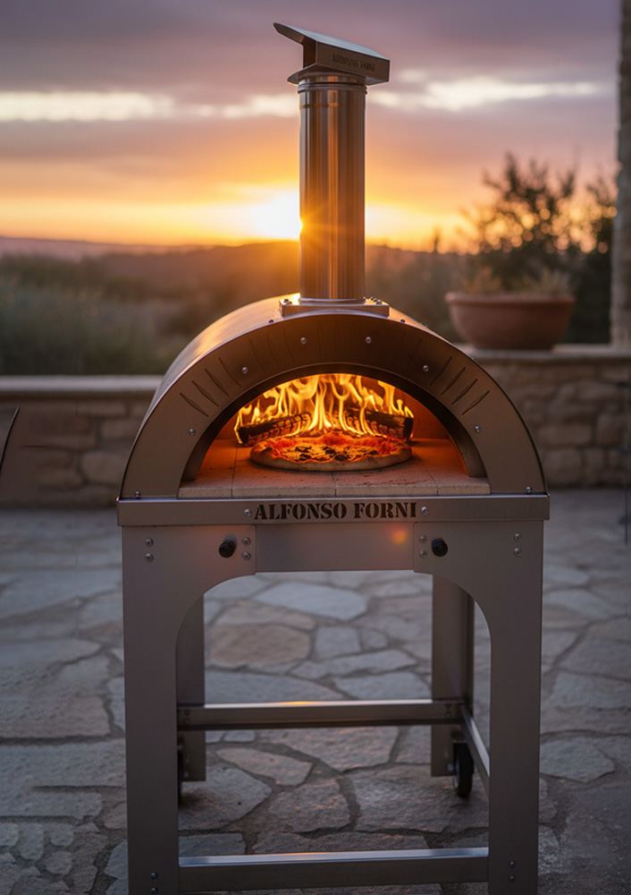 Forno a legna Alfonso 2 Pizze in giardino
